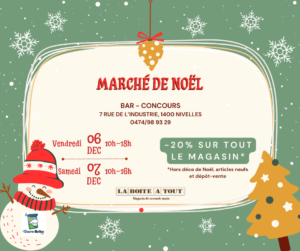 Dates du marché de Noël ainsi que les promos