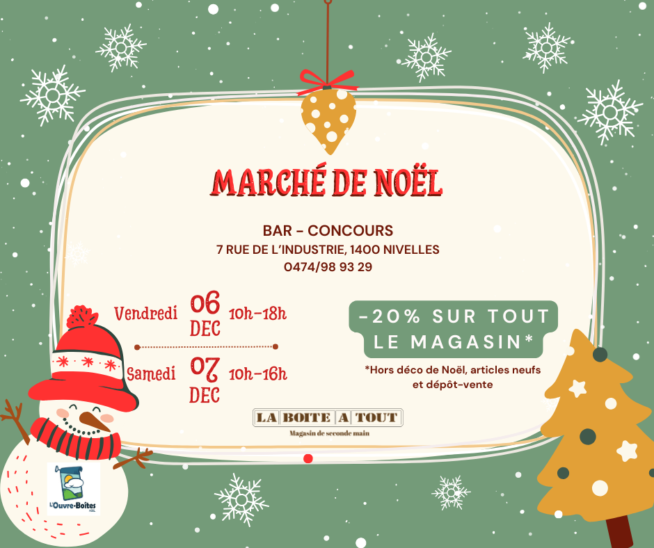 Dates du marché de Noël ainsi que les promos