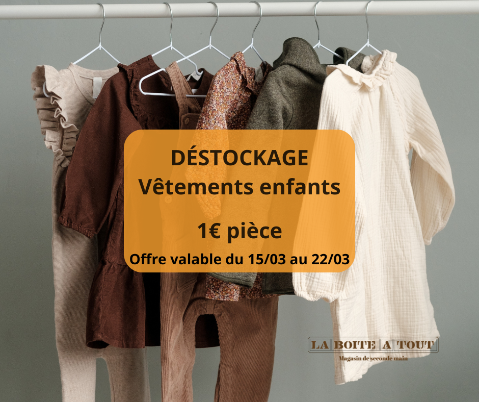 Promo vêtements enfants 1€